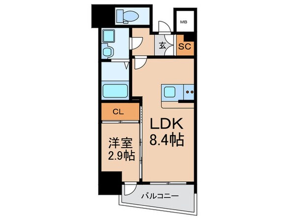 セレニテ天満橋アリアの物件間取画像